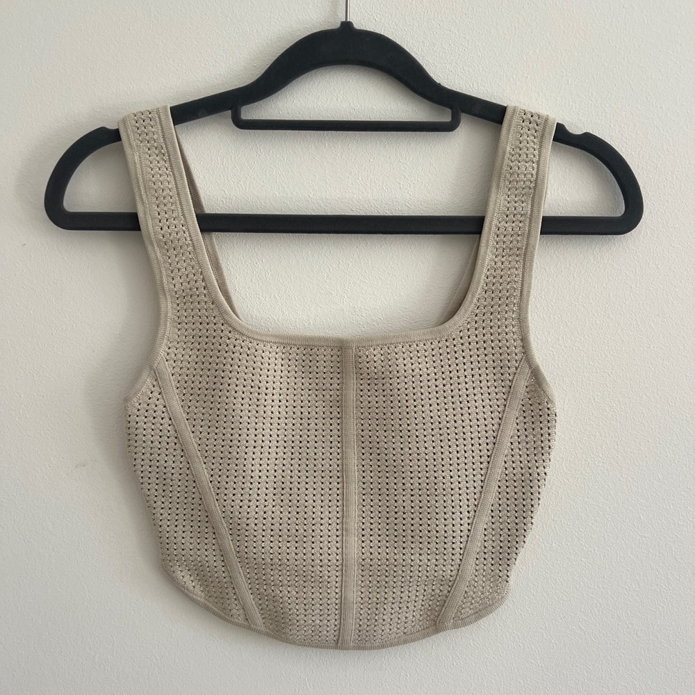 Babaton Cream Knit Tank Top